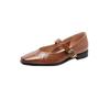 Fashion Mary Jane Women's Shoes Spring Autumn French Casual Shoe Womens Retro Single Buckle with Shallow Mouth Round Toe Low Order Shoes