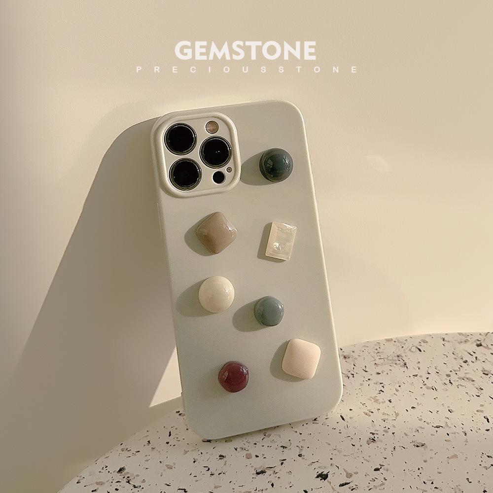 Gentle Emerald Iphone14 Apple 16 Mobile Phone Case 11 Three Dimensional 15pro Silicone 12 Suitable for 13pro Max