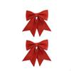 2 Pack Christmas Tree Bows, Decorations, Wreath, for Living Room, Holiday,