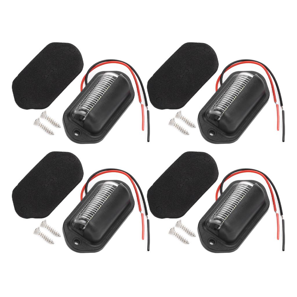 4 buc 12V 6LED Lămpi Plăcuță de Înmatriculare Lumină Albă de Înaltă Luminozitate Impermeabile pentru Mașină
