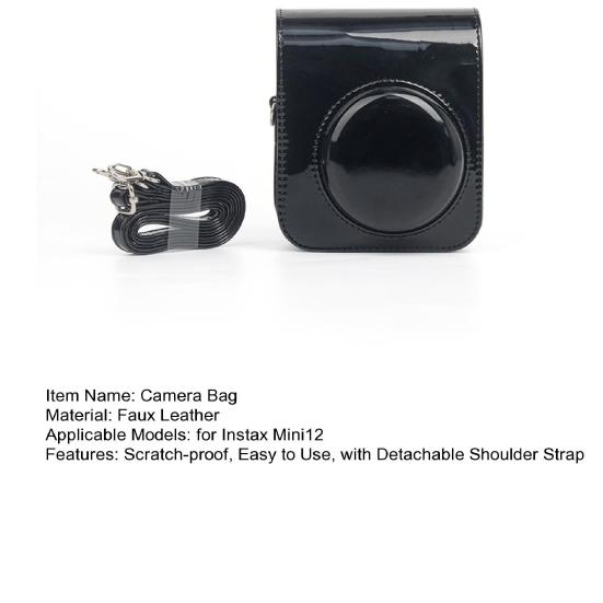 Geantă pentru cameră rezistentă la zgârieturi Ușor de utilizat cu curea de umăr detașabilă Geantă de protecție pentru cameră pentru Instax Mini12