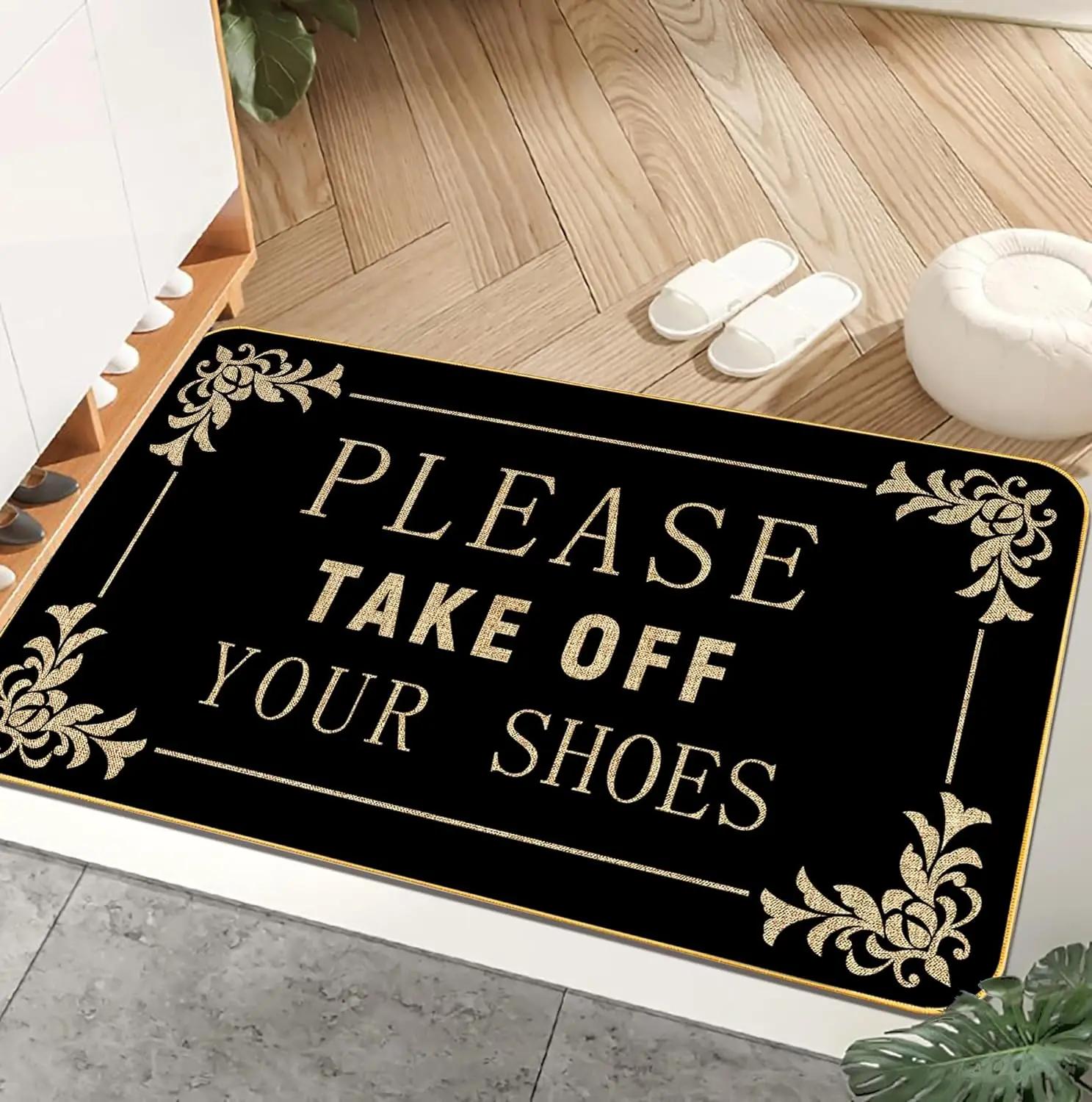 Grappige Welkomstmatten Doe uw Schoenen Uit Vloer Decoratief Tapijt Antislip Gemakkelijk Schoon te Maken Kleed Kamer Huis Kantoor Wasbaar Deurmatten 80x120cm