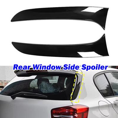 1 Pair Glossy Black Rear Window Canard Air Splitter Diffuser for BMW 1 Series F20 F21 2012-2019