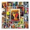 50 Graffiti Stickers Personalized Artistic Style Oil Painting Decorative Water Cup Mobile Phone Case Computer Stickers