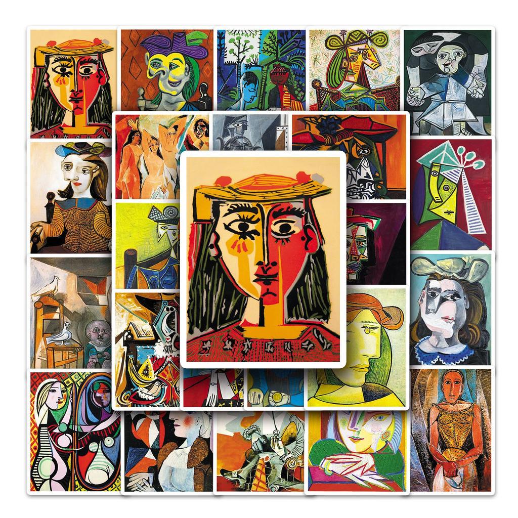 50 Graffiti Stickers Personalized Artistic Style Oil Painting Decorative Water Cup Mobile Phone Case Computer Stickers