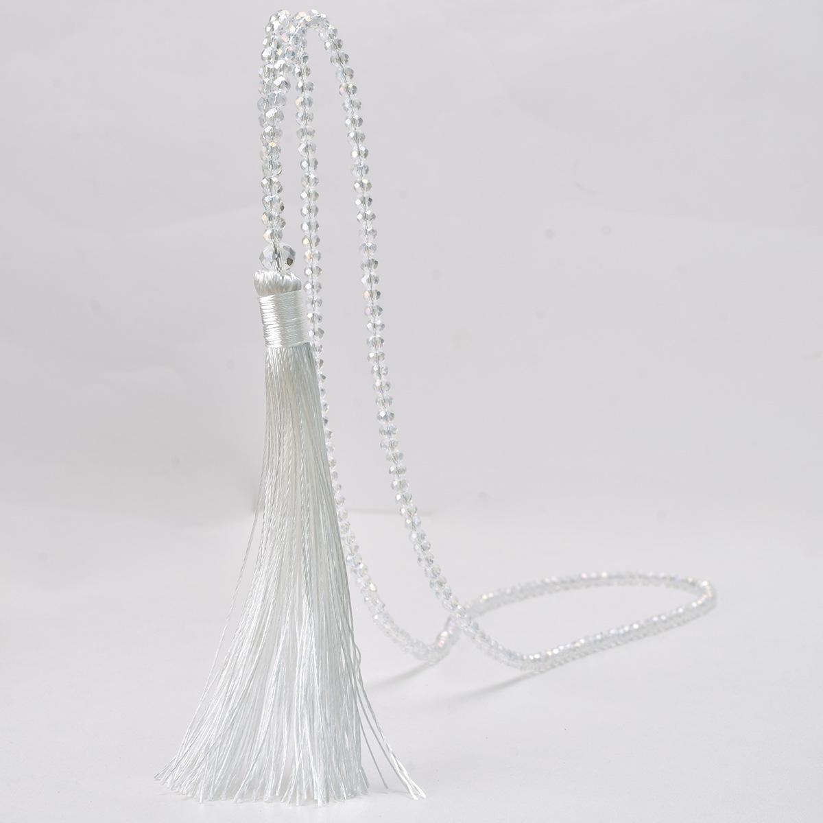 

Christmas Crystal Tassel Sweater Chain Handmade Beaded Long Necklace - European & American Fashion Party Jewelry