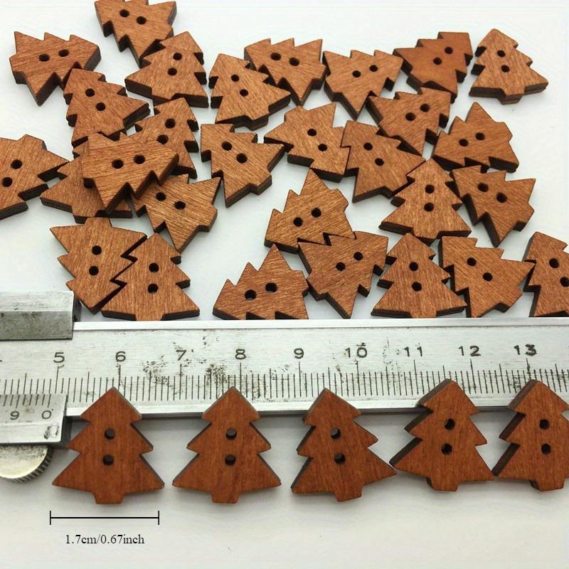 

100 шт. деревянных пуговиц с 2 отверстиями для самостоятельного изготовления — идеально подходят для скрапбукинга, поделок и шитья 100pcs