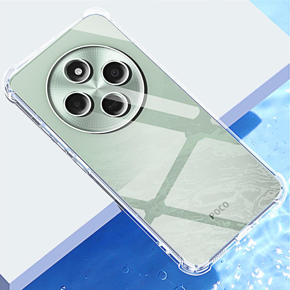 Carcasă de telefon transparentă pentru Xiaomi Poco C75 5G 4G, carcasă de protecție pentru cameră, husa spate Clera pentru Pocco Poxo C65 C61 C55 C51 C40