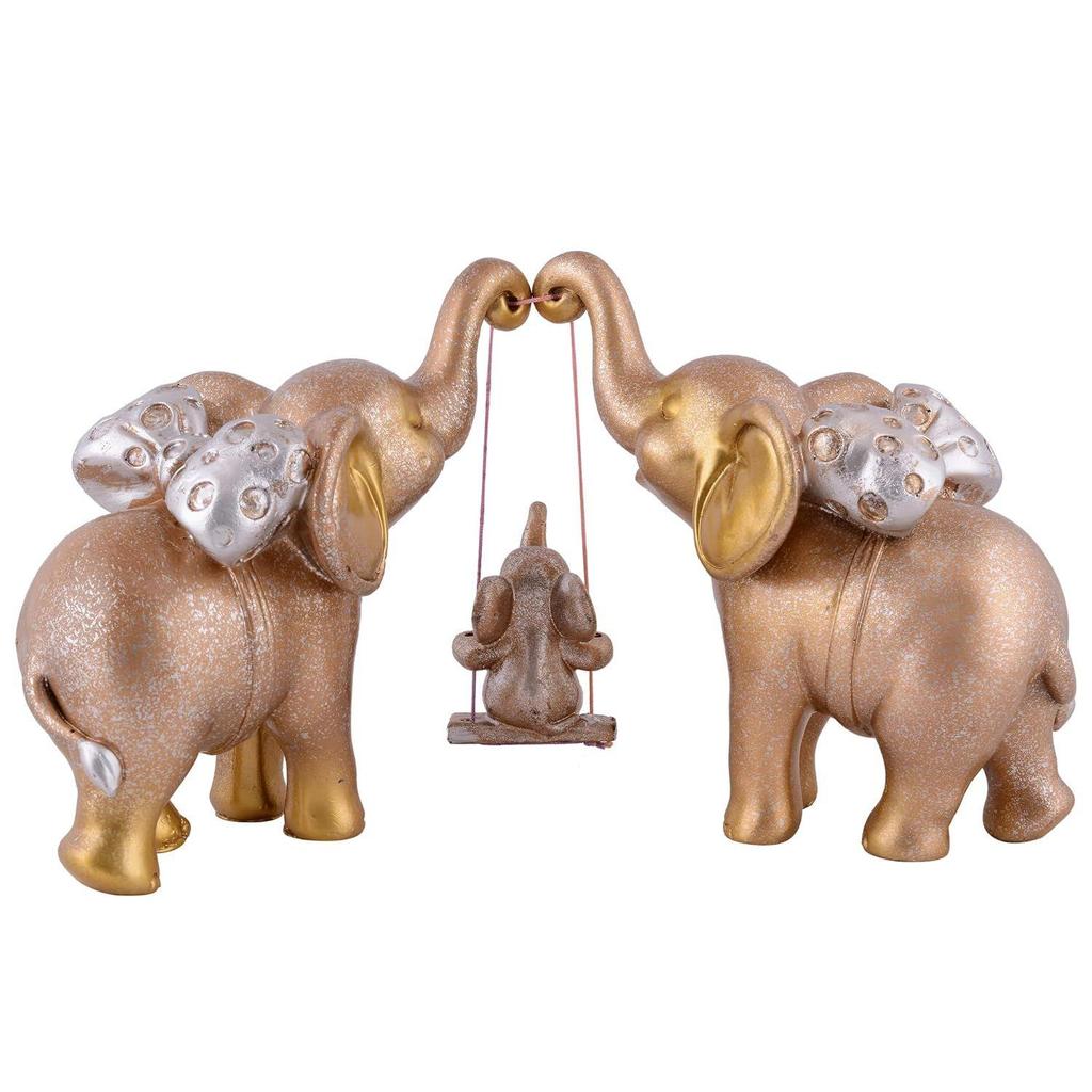 Elephant showpiece for Home & Office décor (Golden)