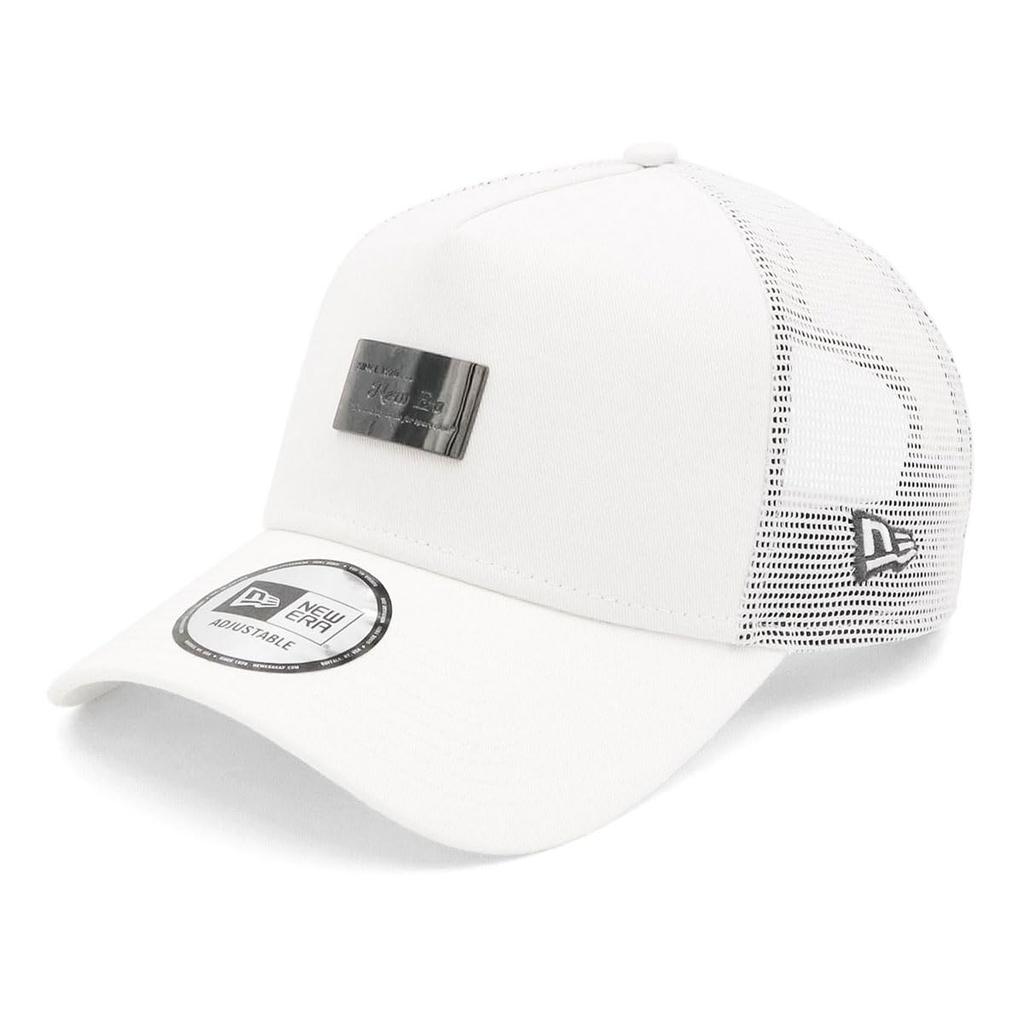 New Era 9FORTY Trucker Mesh Cap in Silver with Metal Exclusive to and 940 New Era BB UV Trendy Functional Hat A-Frame (14666241, N840AT307)
