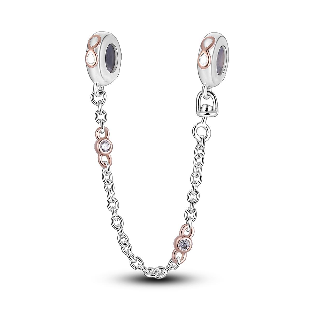 

Safety Chain Clasp Clip Charm 925 Silver Moon Star Leaf Fit Original Bracelet DIY For Woman Girl Jewelry