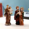 Resins Catholic Holy Family Statue Christmas Home Decors,Renaissances Sculptures Tabletop Centerpieces for Living Room