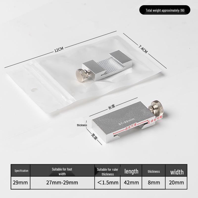 Adjustable Steel Ruler Block: Movable Positioning & Marking Guide