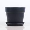 Plant Pot with Drainage Holes Plastic Flowerpot with Saucer Modern Flower Pot for Indoor Outdoor Plants Office Desk Garden