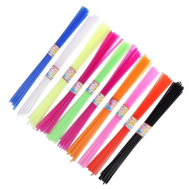 350Pcs Children Diy Folded Star Plastic Straw Lucky Transparent Tube Origami