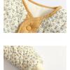 New Design Girls Winter Korean Style Floral Cotton-Padded Corduroy Three-Color Floral Cotton Jacket