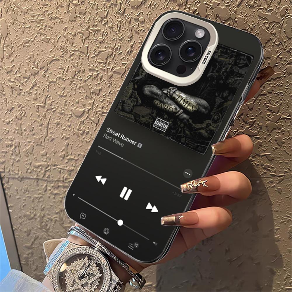 Rod Wave Rapper Phone Case White IMD Colorful Silver Suitable soft case for iPhone 16 15 14 13 12 11 XS Pro Max