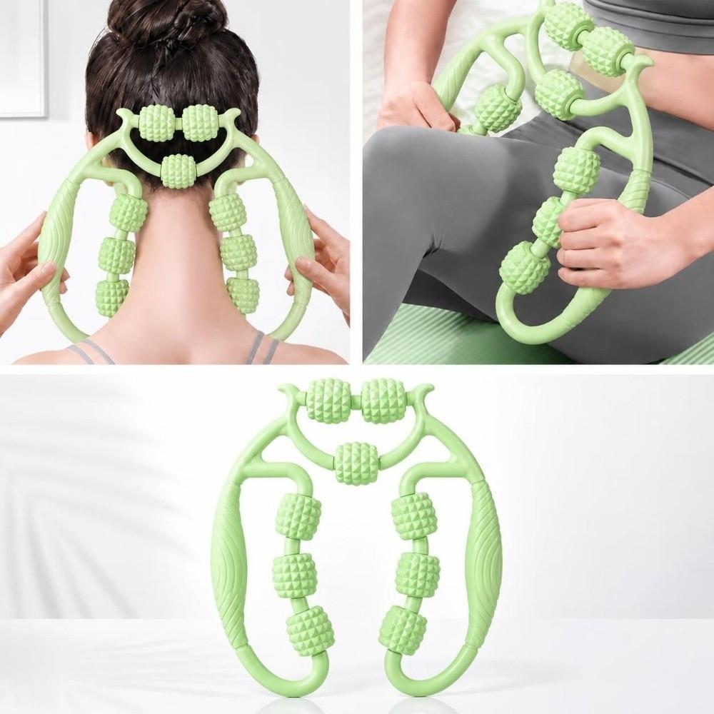 360 Degree 9 Wheels Muscle Roller Massager Reusable Leg Massager Circular Leg Clamps for Waist