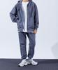 Topboy Heavy Duty Pigment Two-Way Zip-Up Hoodie Stone Navy