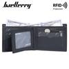 Baellerry Men's Short Horizontal RFID Protection Wallet Fashion Patchwork Billfold Coin Purse