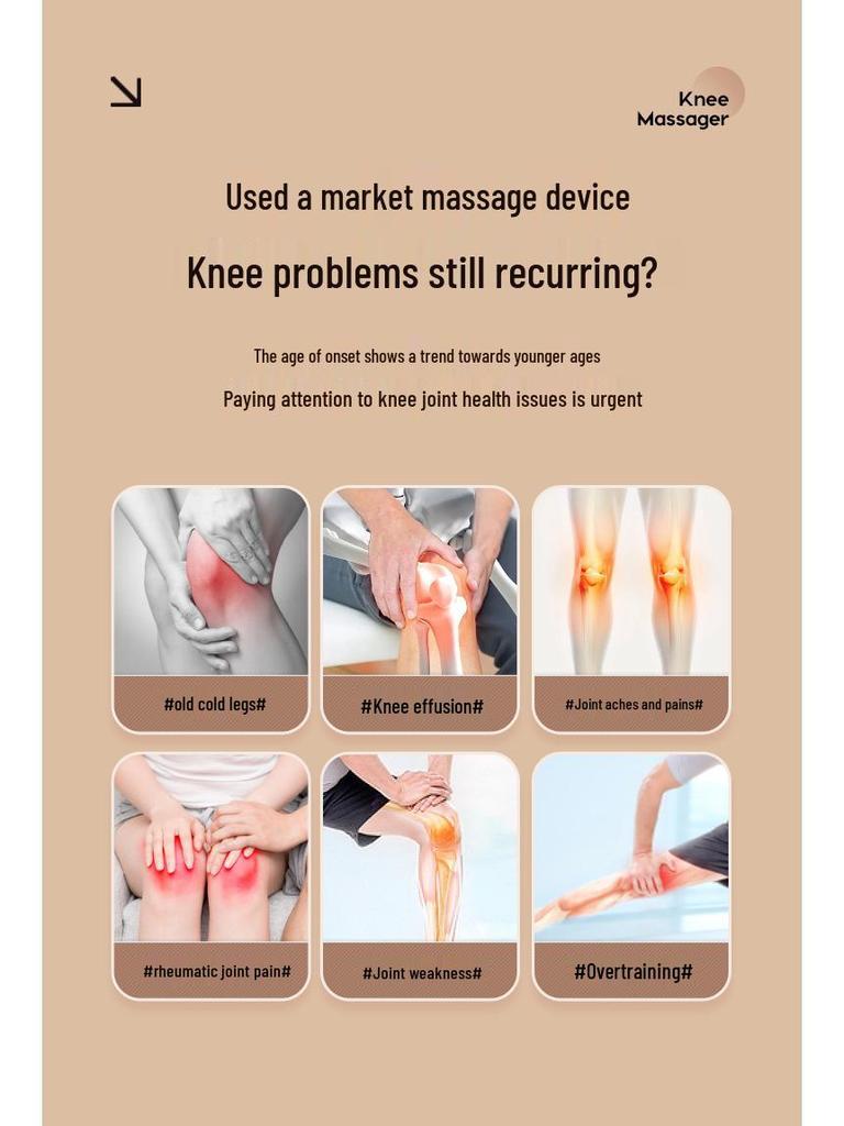 Airbag Kneading Leg & Knee Massager with Shoulder and Neck Vibration & Hot Compress