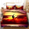 Summer Surf Seaside Vacation Duvet Cover Blue Water Comforter Bedding Set For Adults Queen Size 3d Quilt Bed Set Linening Bed