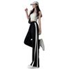Women's Korean Style Wide-Leg Pants: Plus Size Slimming Straight, Loose Casual Petite Floor-Length, Trendy Spring-Summer Sportswear.