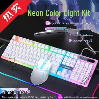In Stock: Fast Shipping Luminous Wired Keyboard and Mouse Set for Gaming