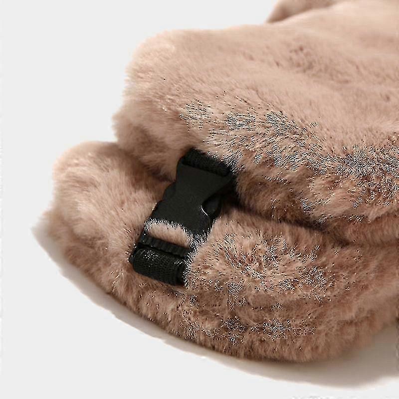 Ushanka Unisex Winter Ski Hat, Bucket Hat with Ear Flaps for Warmth, Suitable for Adults/boys/girls, Brown.