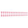 Peach Pink Glossy Oval False Nails - 32 Pcs, High-End Whitening, Removable, Short Length
