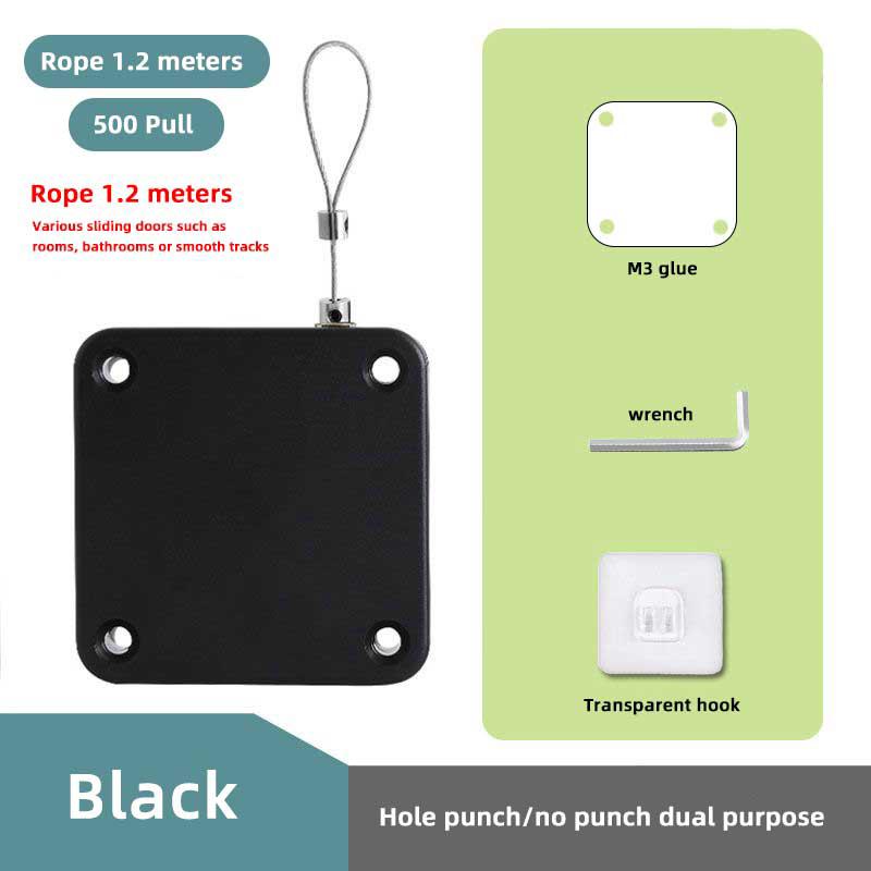 

Automatic Sensor Door Closer Punch-Free Adjustable Surface Door Stopper Automatically Close Door Bracket Closer Home Improvement 500G Pull чёрный