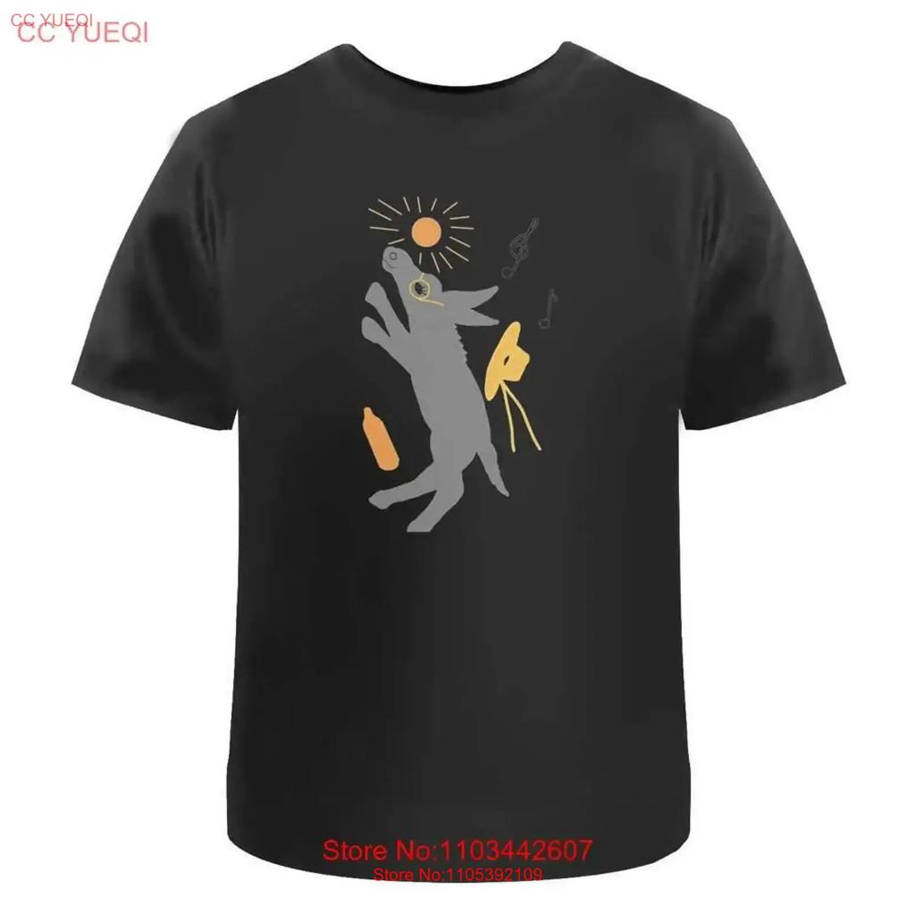 Crazy Dancing Musical Donkey Cotton T Shirt Ta044316 Vintage Washed Casual Stretched Designer Clothes Versatile Slightly