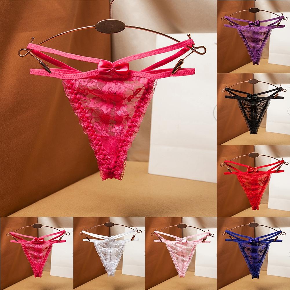 Sexy Low Rise Sheer Women\'s T-back Thong Underwear Women
