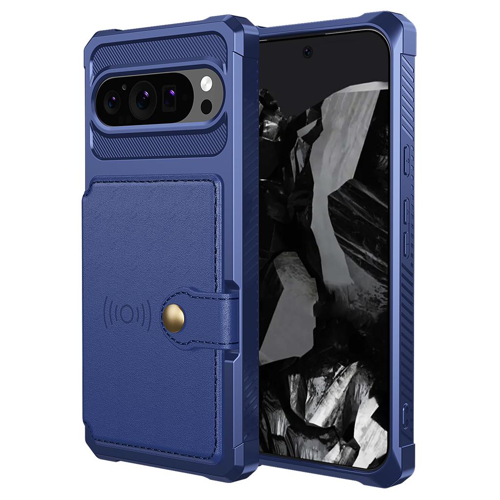 ZM03 For Google Pixel 9 Pro/9 Case with Card Holder PU Leather+TPU Phone Back Cover