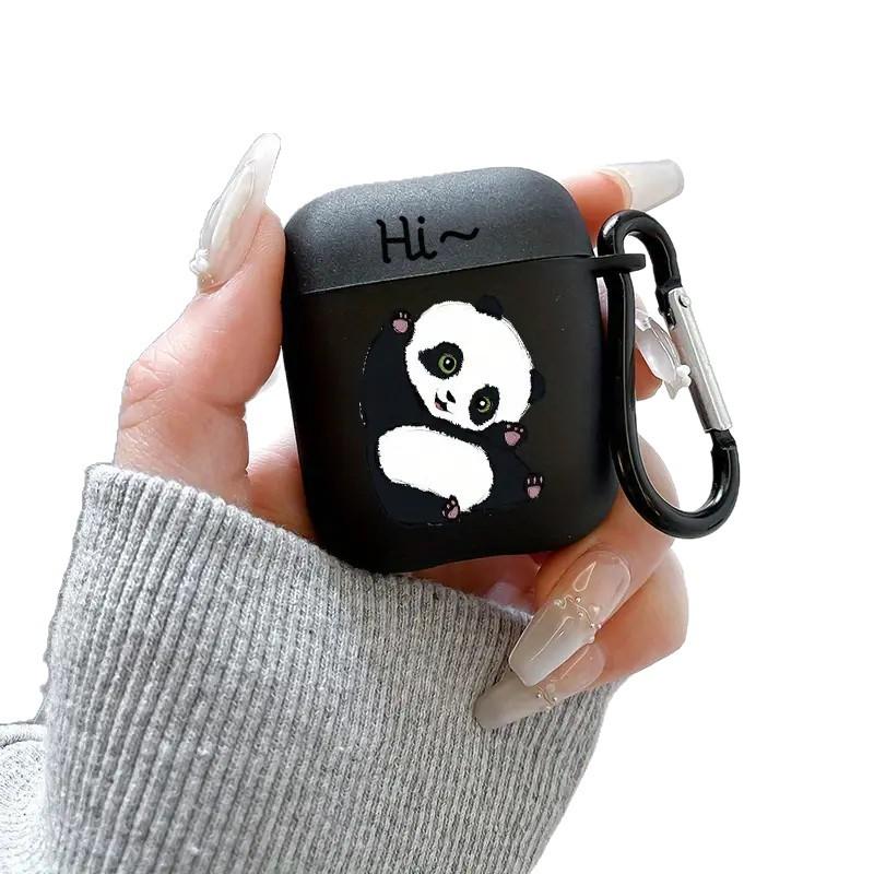 Black panda pattern applies to AirPods 1/1st generation protective case Apple Pro/1 wireless bluetooth headset cover