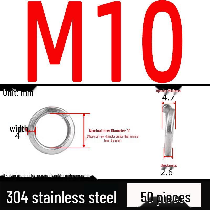 Verdickte 304/201 Edelstahl-Federring Elastischer Abstandshalter M3-M24