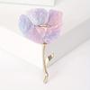 Big Flower Brooch Pin Acrylic Rose Women Brooch Fashion Design Gift For Women Clothing Decor
