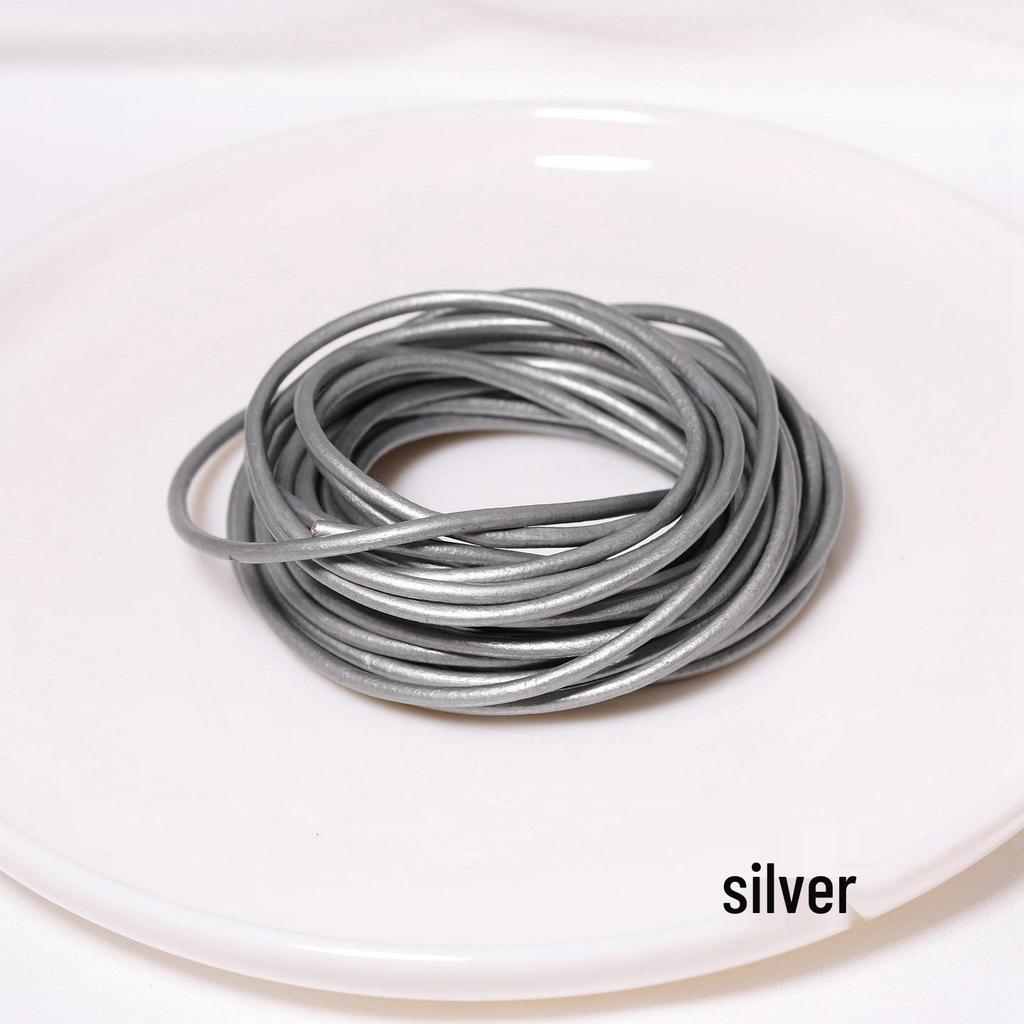 3MM Colored Leather Cord for DIY Jewelry: Round Leather Strip for Bracelet and Necklace Crafting