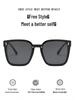 2025 Women's Square Black Polarized Sunglasses, Summer UV Protection, Slimming Design for Round Faces
