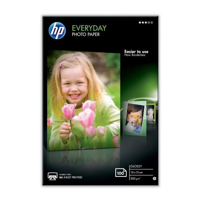 HP CR757A Papier d'impression photo Glossy - 100 feuilles - 200g - Blanc