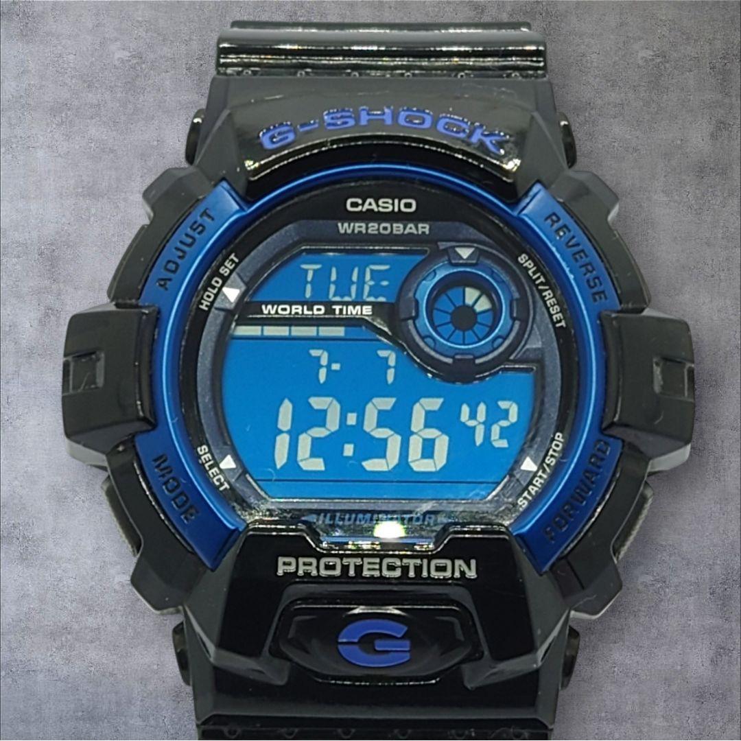 Used G-SHOCK G-8900A-1JF Black x Blue Digital Watch Working Item