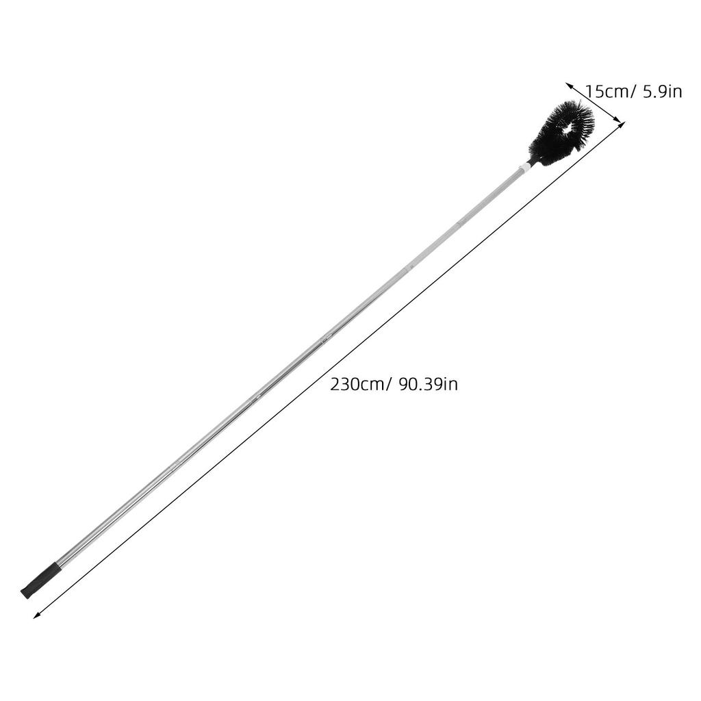 1Set Gutter Cleaning Brush Extendable Adjustable Length Multi-Angle Telescoping Pole Ground Level Roof and Siding Cleaning Tool