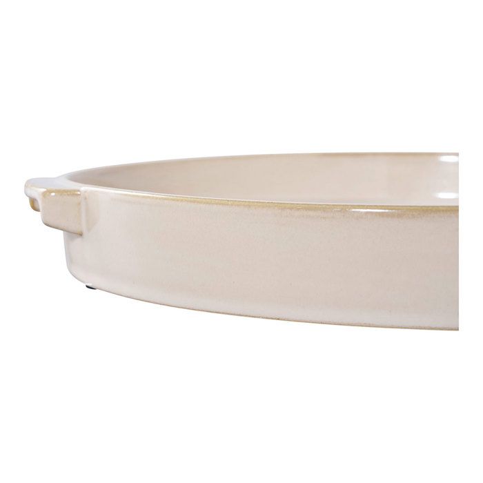 Plateau céramique blanc Ø 37 cm