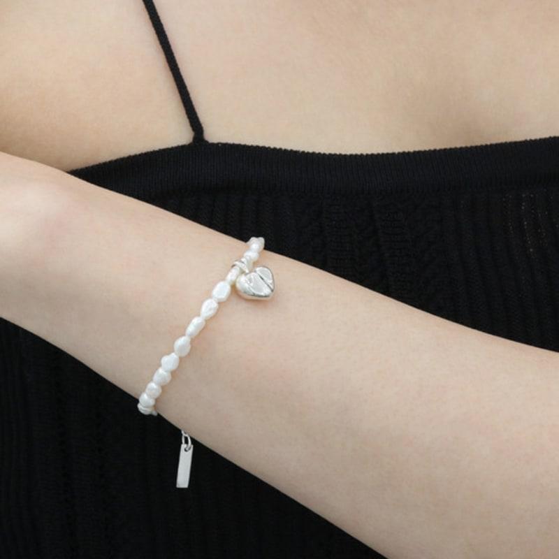 SUIOVE Hjärtvåg Armband (pärla)