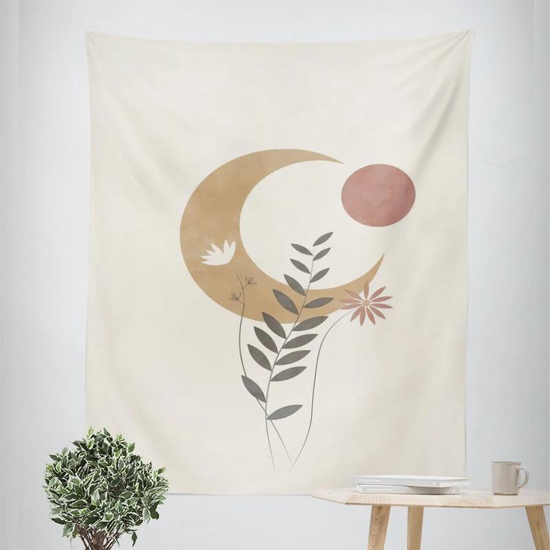 Simple Illustration Style Decorative Tapestry Home Wall Decoration Office Living Room Tapestry