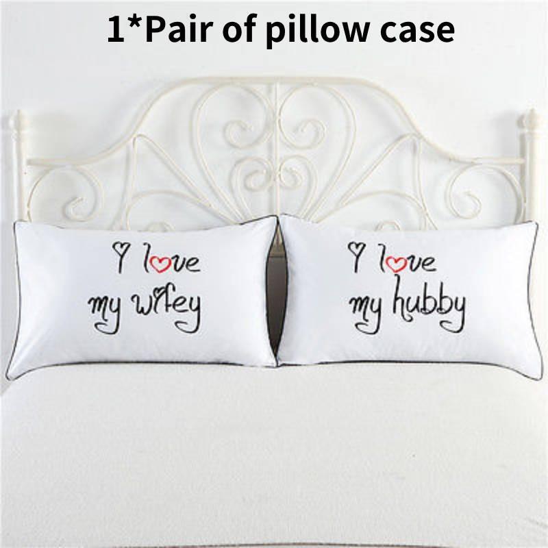 Couple 1 Pair Lovers Home Decor Pillow Case Sofa Waist Throw Cushion Cover