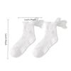 Mid-tube Solid Bow Ruffle Socks Kawaii Lolita Short Socks Cotton Socks Japanese Stockings Women's Stockings