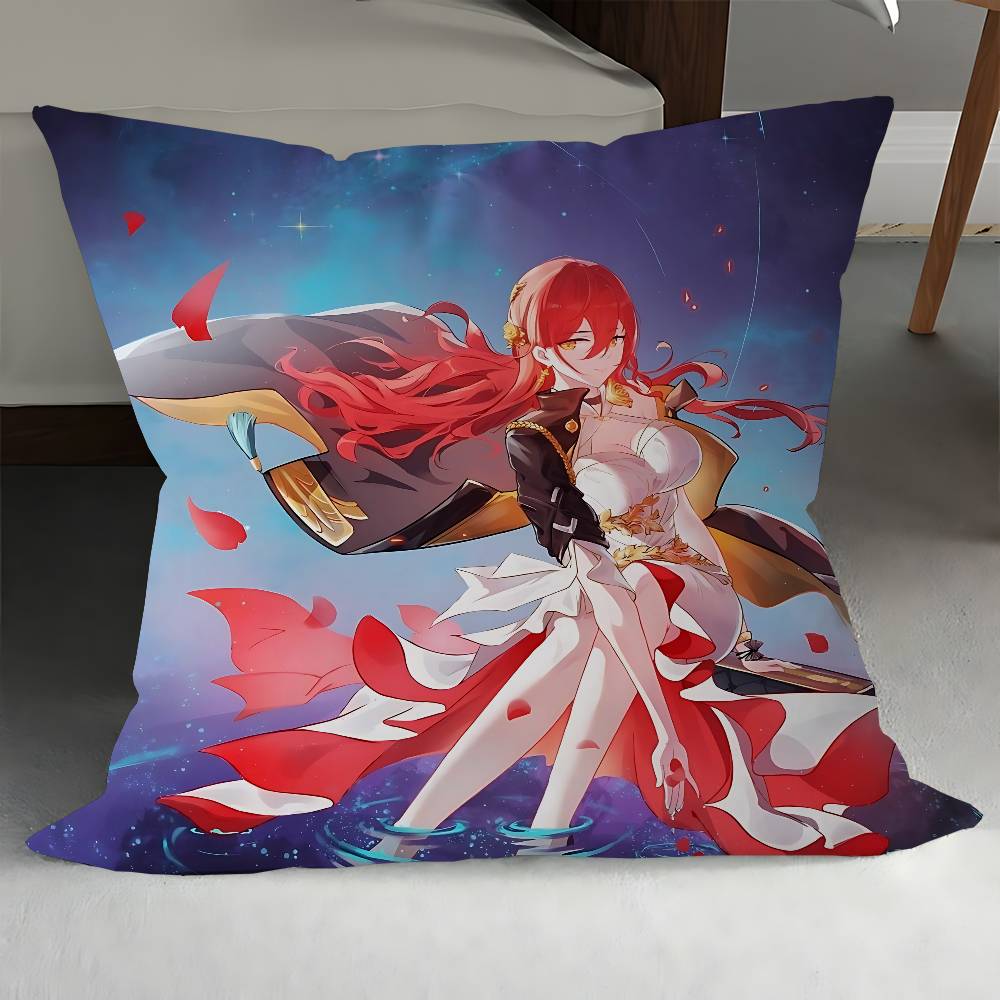 Honkai Impact 3rd Himeko Pillowcase Toon Gift Cushion Cover Bedroom Home Sofa Chair Seat Decor Pillow Case