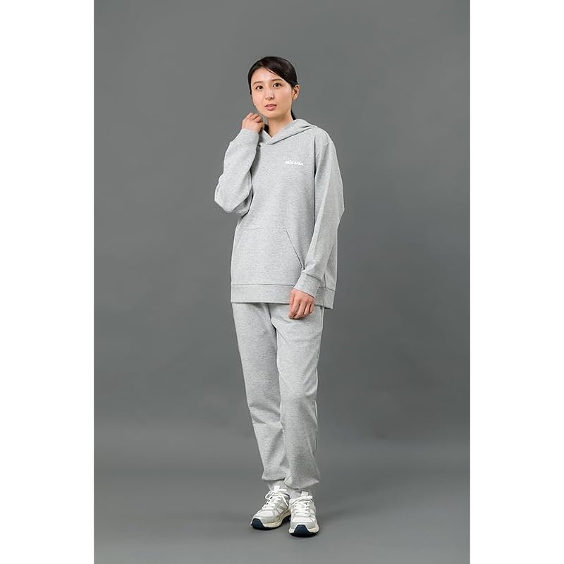 MIKASA Loose Pullover Hoodie, Gray, Size S (Unisex) 2630-GRS