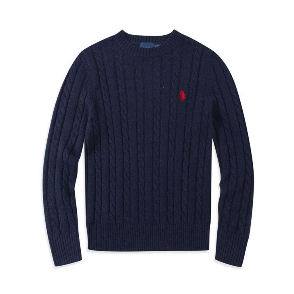 RogueWave Autumn and Winter Comfortable High-end Fashion Brand Embroidery Business Casual Versatile Warm Long Sleeved Top